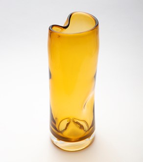 Glass Vase, Amber,  30cm